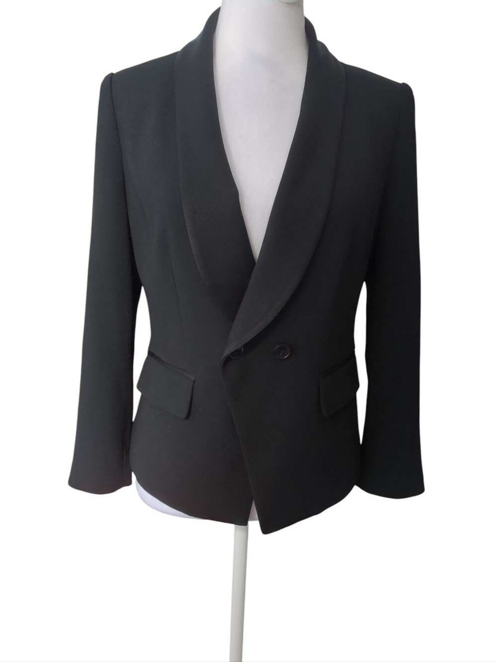 Chelsea28 Black Shawl Collar Women's Blazer
